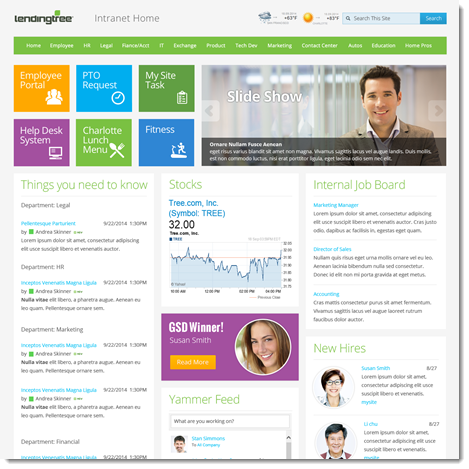 Microsoft 365 SharePoint Intranet Mockup